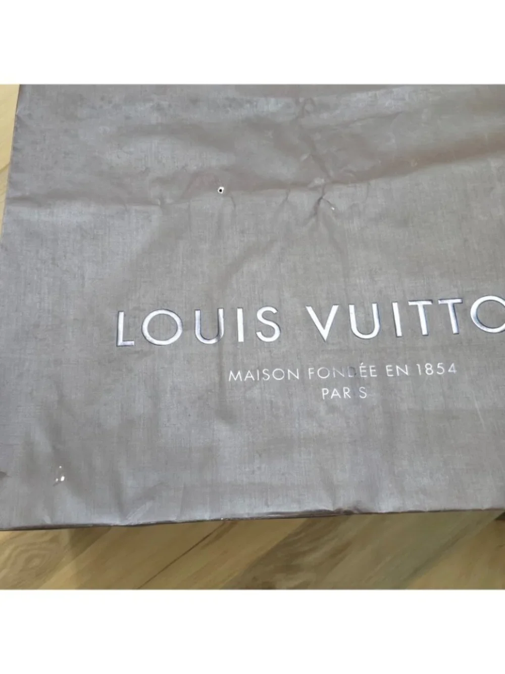 2 Vintage Authentic Louis Vuitton Paper Bags Shopping Totes Brown 2008